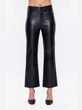 NWOT Pistola Ally mid rise faux leather pants size 27